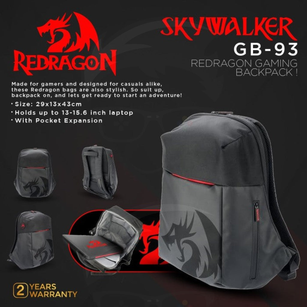 Redragon GB-93 SKYWALKER Travel Laptop Backpack Redragon GB-93 SKYWALKER Travel Laptop Backpack